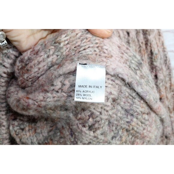 Bartolini Beige Pink Knit Crewneck Pullover Sweater Size L - Picture 5 of 9